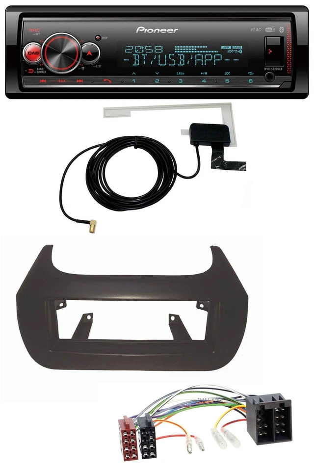 Pioneer Bluetooth DAB USB MP3 Autoradio für Citroen Nemo Fiat Fiorino Qubo Peuge - Bild 1 von 4