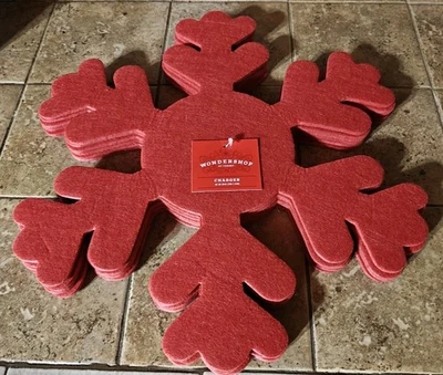 Cargador/Copo de Nieve Rojo Wondershop - 15" Diámetro - Nuevo. 6 piezas.       Foto 1 de 3