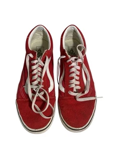 Vans Suede Canvas Shoes Sneakers Red White Men's Size 11 - Picture 1 of 7