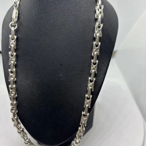 (1661)Sterling Silver Fancy Style Necklace - Picture 1 of 11