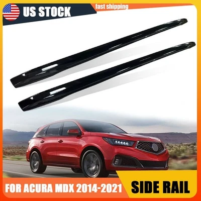 Baca de techo de stock de EE. UU. apta para barras de riel de techo de riel de carga negro Acura MDX 2014-2021 Foto 1 de 4