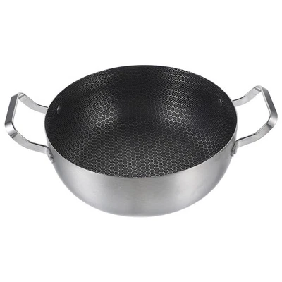  Pentola in acciaio inossidabile con doppi manici, pentola antiaderente per - Immagine 1 di 4