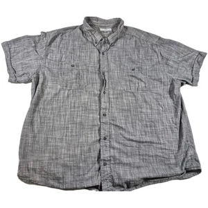 pd&c Shirt Gray Short Sleeve Button Up Casual Men's size 4X - Picture 1 of 7