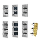 Concealed Thermostatic Shower Mixer Valve 1 / 2 / 3 Way Outlet Chrome Brass 