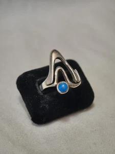 Toller Silberring 925 Silber Türkis Ring Gr. 60 Dekoratives Design - Bild 1 von 11