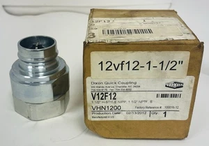 DIXON NO. V12F12 1-1/2" H-STYLE NIPPLE 1-1/2" NPTF STEEL - Picture 1 of 16