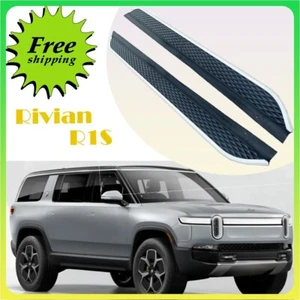 Fits for Rivian R1S 2022 2023 2024 2PCS Fixed Running Boards Side Step Pedals - Picture 1 of 9