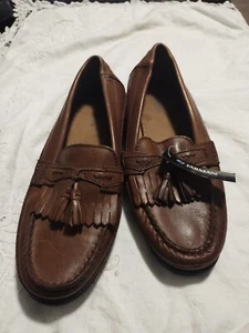 Jarman Men Dress Shoes Loafers W Tassel Genuine Leather NWT Size 7.5 Light Brown - Picture 1 of 7