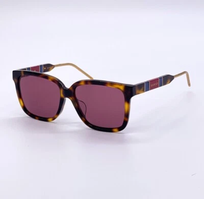 Gafas de sol GUCCI GG0599SA 003 002 cuadradas Habana doradas azules 56 mm tortuga ¡COMO NUEVAS! Foto 1 de 4