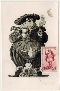 1953-Carte Maximum**/Gargantua-Rabelais-Stamp-Yv.943 - Foto 1 di 3