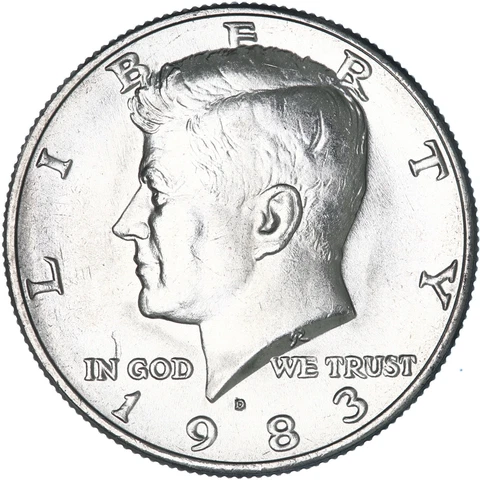 1983 D Kennedy Half Dollar CN-Clad Gem BU US Coin See Pics W123 Cover