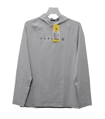 Hurley talla: S Para Hombres Ligero Manga Larga Elastizado Pullover Sudadera con Capucha Gris Foto 1 de 4