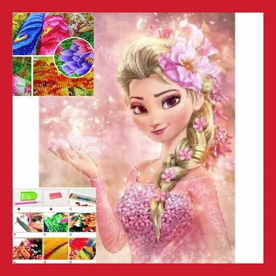 LOISIR CREATIF POINT CROIX BRODERIE REINE DES NEIGES DISNEY MOSAIQUE DIAMANT 3D - Photo 1/4