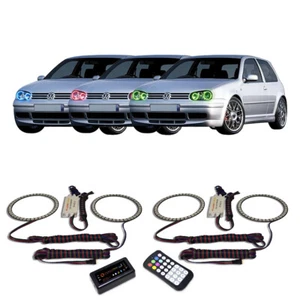 RGB Multi Color Bluetooth Headlight Halo kit for Volkswagen Golf 99-06 - Picture 1 of 6