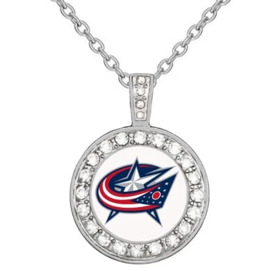 Columbus Blue Jackets Womens 925 Sterling Silver Necklace With Pendant Gift D18 - Image 1 of 4