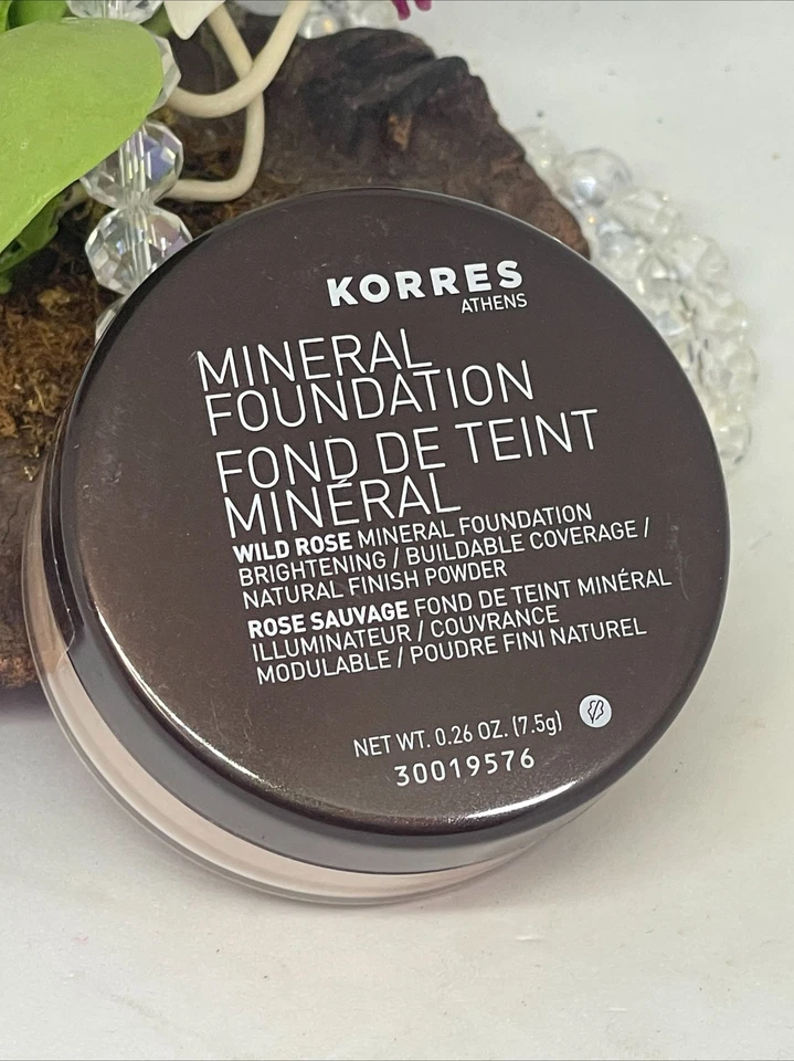 Korres Wild Rose Mineral Foundation Natural Finish Powder - 3A Cool Beige - New - Image 1 of 4