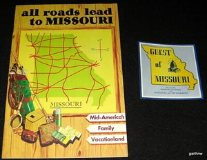 MISSOURI ca 1950 BILD TOURISTENHEFT & REGIONALFÜHRER + STAATSGÄSTEAUFKLEBER - Bild 1 von 3