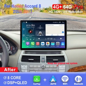 13.1 inch For Honda Accord 2008-2013 Car Radio Carplay Android Multimedia Player - Picture 1 of 7