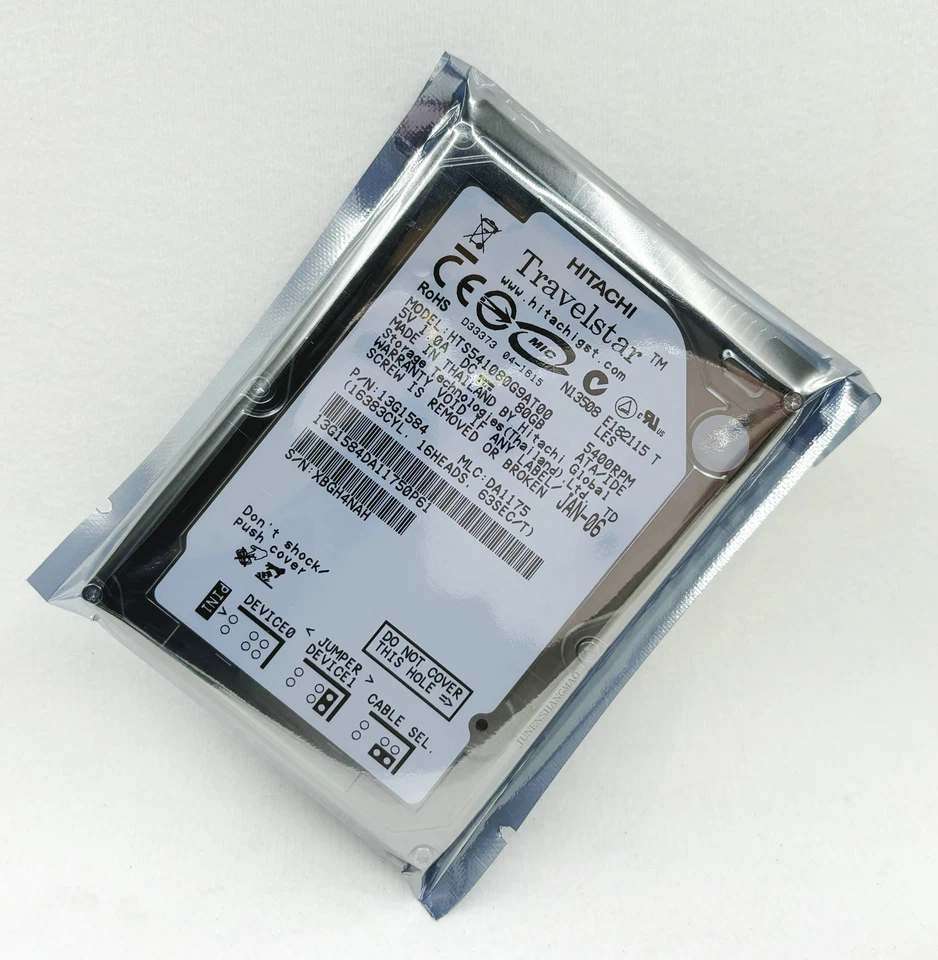 Hitachi 80G 5400RPM HTS541080G9AT00 Internal 2.5 '' IDE Notebook Hard Drive - Image 1 of 2