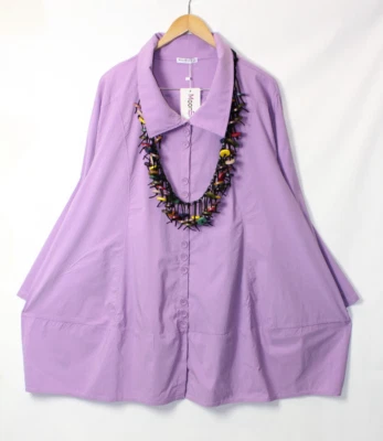 Moonshine Tunika Bluse  Gr  50 52 54  Lagenlook Gr. 3 Lila Neu - Bild 1 von 2
