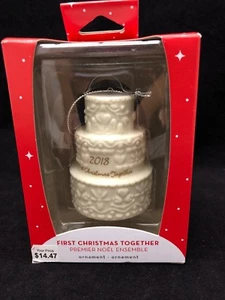 2018 American Greetings Heirloom Ornament First Christmas Together Cake NEW - Picture 1 of 9