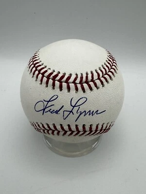 FRED LYNN - Signed Baseball - ROMLB - COA - Autographed - Red Sox Angels Orioles - Image 1 of 4