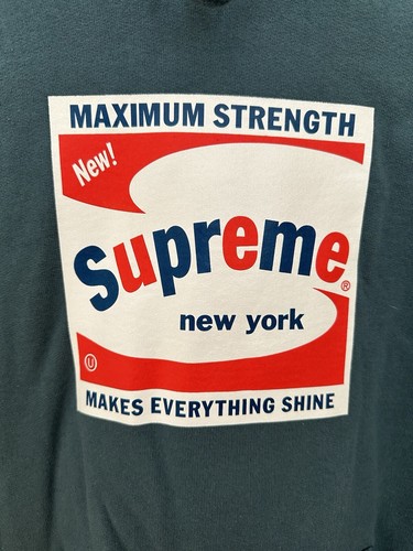 Felpa con cappuccio Supreme Shine oliva media nuova senza etichette media brillante Andy Warhol