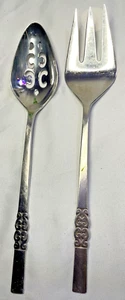 Silverware 2 Salad Fork an Spoon Inter. Deluxe DANISH SCROLL Stainless - Picture 1 of 10