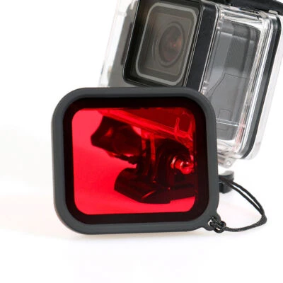 Underwater Diving Housing Case Red Lens Filter Cover For GoPro Hero 5 6 Camera - Image 1 of 4