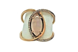 Le Vian 2.25 ctw ROSE QUARTZ & DIAMOND 14K Rose Gold Cocktail RING  Size 7  - Picture 1 of 4