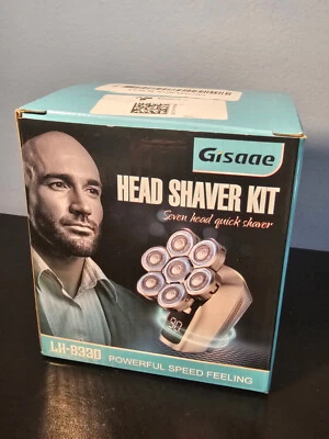 KIT DE AFEITADORA DE CABEZA GISAAE AFEITADORA ELÉCTRICA RÁPIDA DE 7 CABEZALES LH-8330 INALÁMBRICA PORTÁTIL Foto 1 de 4