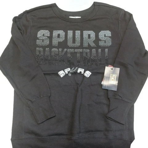 NBA San Antonio Spurs Womens Size L Showtime Pull Over Sweater GIII 4 Her Black Cover