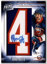2012-13 Panini Prime Numbersakes "4" BRAD BOYES 49 20/25 New York Islanders Auto