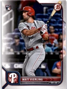 MATT VIERLING RC 2022 Bowman #89 Philadelphia Phillies - Picture 1 of 2