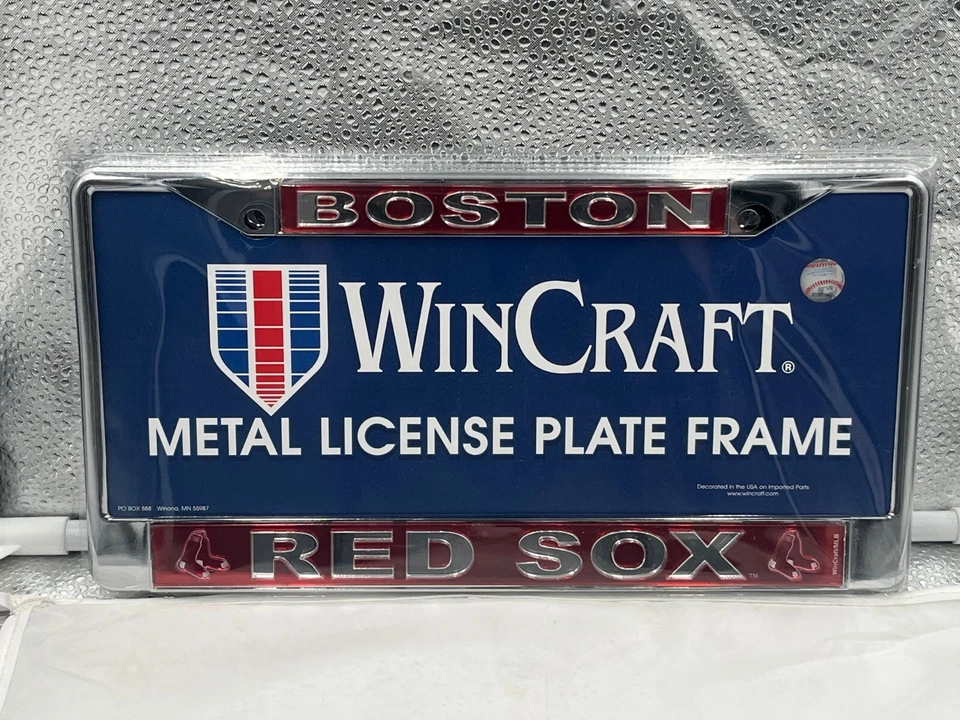 Boston Red Sox MLB Red Laser Cut License Plate Frame Wincraft - Image 1 of 1