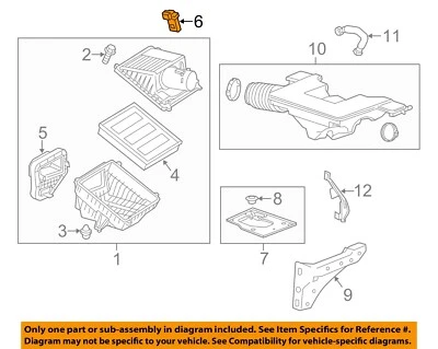 Medidor de flujo de aire de inyección de combustible usado se adapta a: Chevrolet Impala 2015 grado A Foto 1 de 3