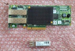 HP 8Gb PCI-e FC HBA 489193-001 Low Profile Emulex LPE12002 mit 1x SFP Transceiver - Bild 1 von 5