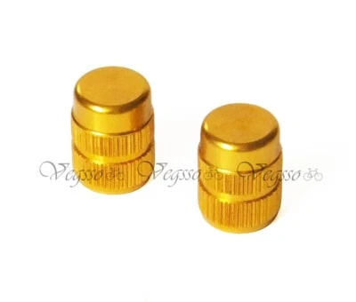 NEW TOKEN TK3293 ALLOY AMERICAN TYPE SCHRADER VALVE CAPS 2pcs, GOLD - Image 1 of 4