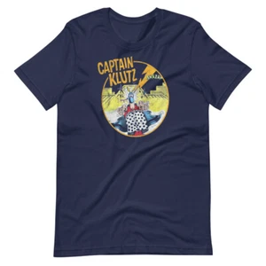 Captain Klutz Comic Graphic Tee Navy Shirt Unisex T-Shirt - Bild 1 von 16