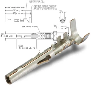 12089188-L - Delphi Weather Pack Tin Plated Female Terminal for 20-18 AWG Lot100 - Picture 1 of 4