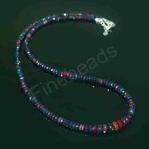 Opal Nuggets Rainbow Fire opal Natural Galaxy opal Beaded Necklace Jewelry 4725 - Picture 1 of 8
