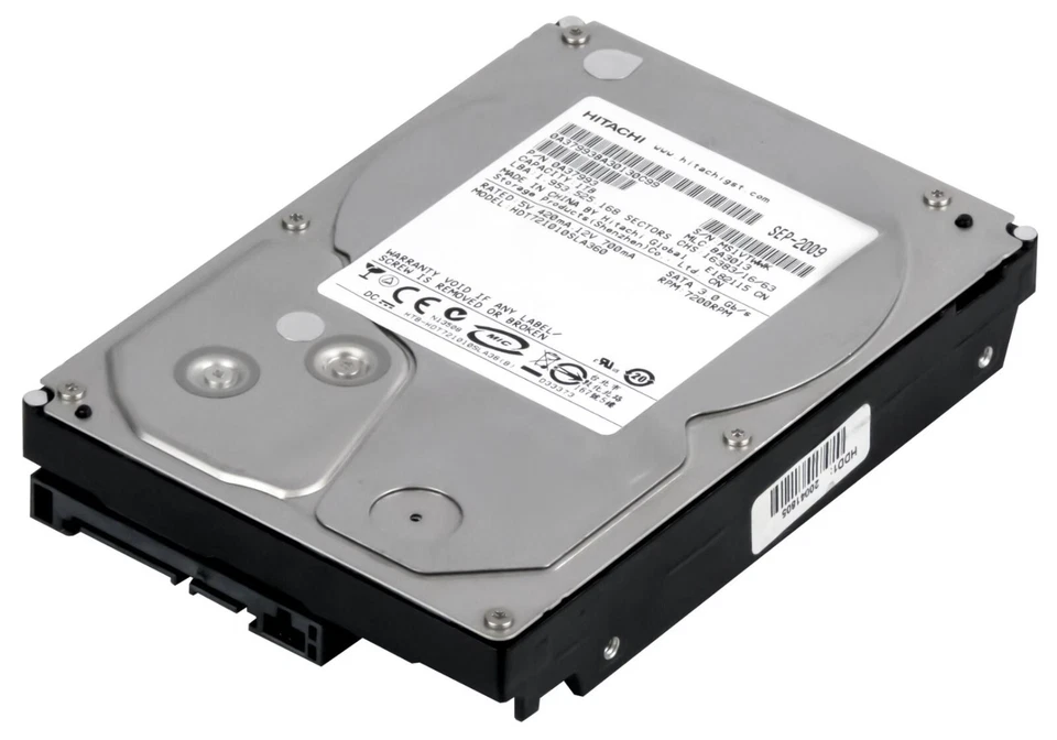 Disk Hitachi Deskstar 7K1000.B HDT721010SLA360 1TB 7.2K 16MB SATA II 3.5 " - Immagine 1 di 4