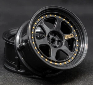 DS Racing 1/10 CERCHI 6 RAZZE Offset Regolabile -NERO- DE-207 (2PZ) - Foto 1 di 6