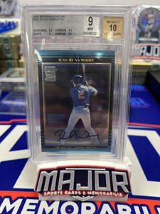 BGS 9 2002 Bowman Chrome #385 David Wright AUTO with 10 AUTO! New York METS