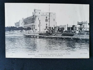 CPA Tunisie - BIZERTE - Etablissements Maritimes de la Baie Ponly - Foto 1 di 2