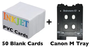 Inkjet PVC ID Card Kit M Tray Canon Pixma TS8020, TS8050, TS9020, TS9050, Others - Picture 1 of 5