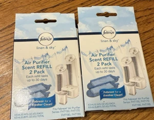 Febreze Linen & Sky Air Purifier Scent Refill Cartridge, 2-Pack, 2 Count NEW - Picture 1 of 2