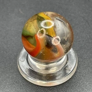 Peltier Clear Rainbo HTF Multi Color Peltier Marble Vintage Marbles 0.591” - Picture 1 of 12