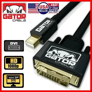 Mini DisplayPort To DVI-D Cable Adapter Converter PC Monitor HDTV MAC 1080P 6FT - Picture 1 of 12