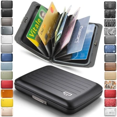 ÖGON Geldbörse ALU Brieftasche Kartenetui Geldbeutel Portmonee Metall Verschluss - Bild 1 von 4